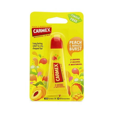 Carmex Peach & Mango Burst Lip Balm Tube 10g