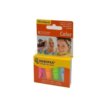 Ohropax Color Earplugs Colored Foam Earplugs Against Noise 8 Pieces