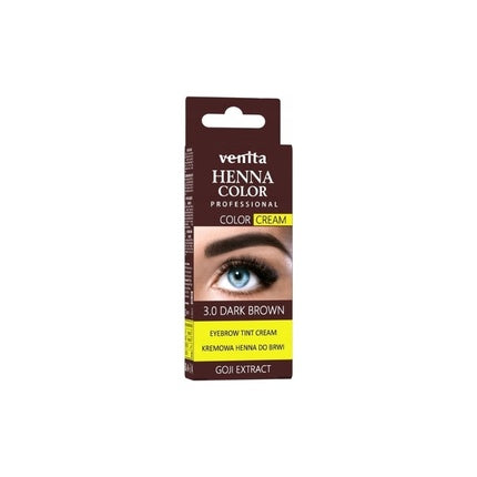 Venita Henna Color For Eyebrows - Dark Brown, 30g