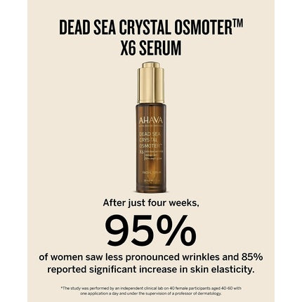 AHAVA Dead Sea Crystal Osmoter X6 Facial Serum Natural Anti-Aging and Wrinkle Reduction for Women 30ml