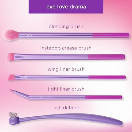 Real Techniques Eye Love Drama Makeup Brush Kit Professional Eye Brush Set