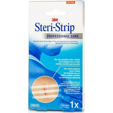 3m Steri Strip Professional Care Adhesive Skin Closure Strips 6mm X 10cm - Pack Of 10