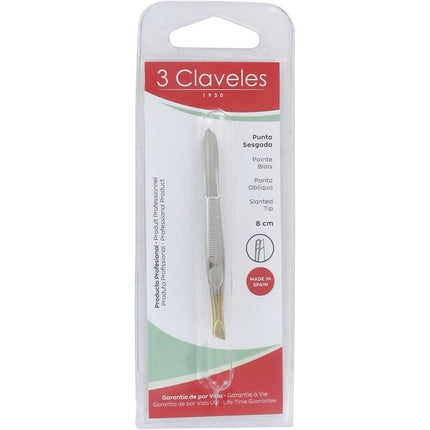 3 Claveles Slanted Tip Tweezers 8cm