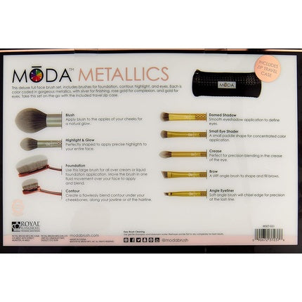 Moda Metallics 10 Piece Deluxe Makeup Gift Kit Brush Set 0.13 Count