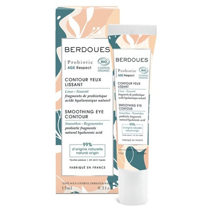 BERDOUES Age Respect Smoothing Eye Contour Organic Anti Aging Skincare Treatment 0.51 fl.oz.