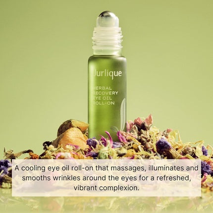 Jurlique Herbal Recovery Eye Roll-On Anti-Aging Eye Oil Targets Wrinkles Crow's Feet Dark Circles and Puffiness For All Skin Types Natural Ingredients 10ml