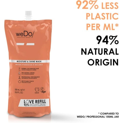 weDo Moisture & Shine Mask Refill 500ml for Damaged and Dull Hair