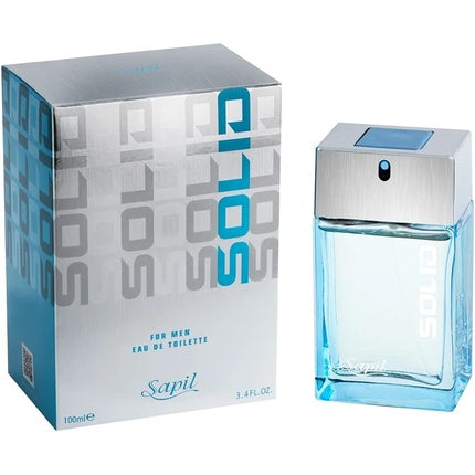Sapil Solid for Men Cologne 100ml 3.4 Fl Oz Fresh Citrus Spicy Wood Fragrance - #1 Best Seller