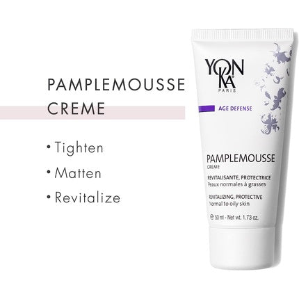Yon-Ka Pamplemousse Day Cream for Normal to Oily Skin 50ml - Vitamin C and Essential Oils Tighten Pores and Mattify 97% Natural Origin