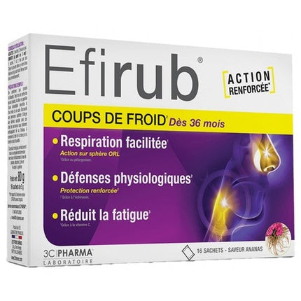 3c Pharma Efirub Cold Pineapple Flavor Food Supplement 16 Sachets