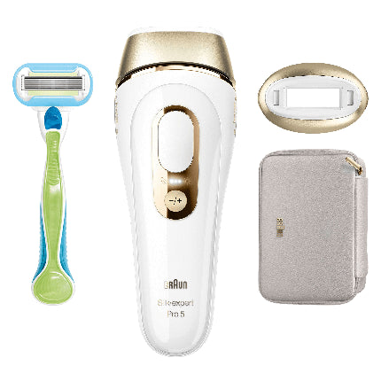 Braun Pl5052 Ipl Hair Removal Device In White & Gold