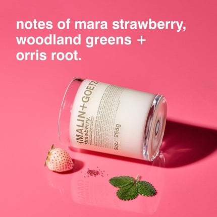 Malin+Goetz Strawberry Candle - Strawberry Scented Garden Berry Fragrance