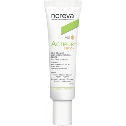 Noreva Actipur Anti-Imperfection Sun Care SPF 50+ Light Tint 30ml