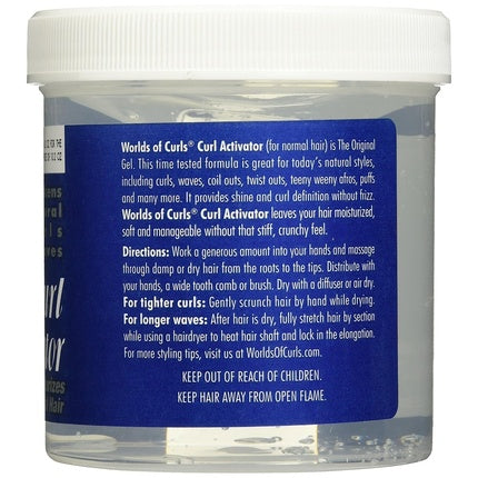 Worlds Of Curls Regular Curl Activator Gel 16.2 Ounce