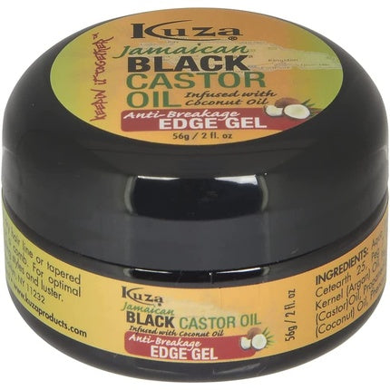 Kuza Naturals Jamaican Black Castor Oil Anti-Breakage Edge Control Gel 56gm/2oz