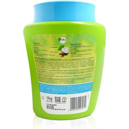Dabur Vatika Coconut Deep Conditioning Hair Mask 1kg for Fine Thin and Limp Hair