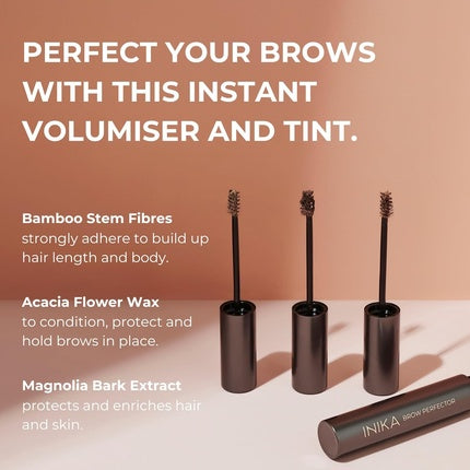 Inika Brow Perfector Instant Volumizer and Tint to Fill, Shape, and Color