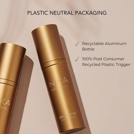 Inika Organic BB Cream Foundation Vegan Makeup with Hydrating Prickly Pear