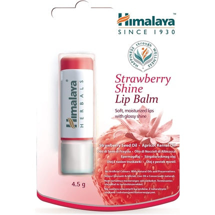 Himalaya Strawberry Shine Lip Balm with Strawberry Seed Oil 4.5g