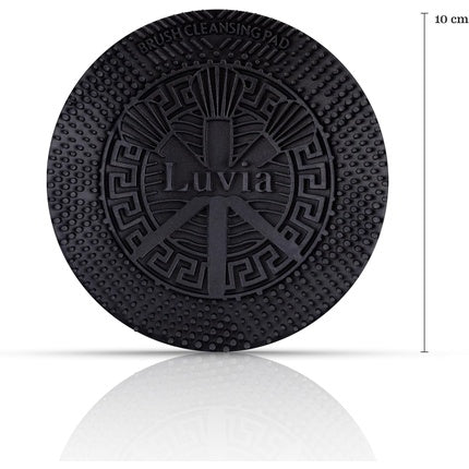Luvia Silicone Makeup Brush Cleaning Mat with Suction Cup - Professional Makeup Brush Cleaner Black