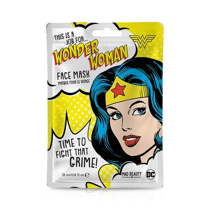 MAD Beauty DC Superheroes Wonder Woman Face Mask 31g Moisturizing and Refreshing Sheet Mask for Nourished Skin and a Beautiful Complexion