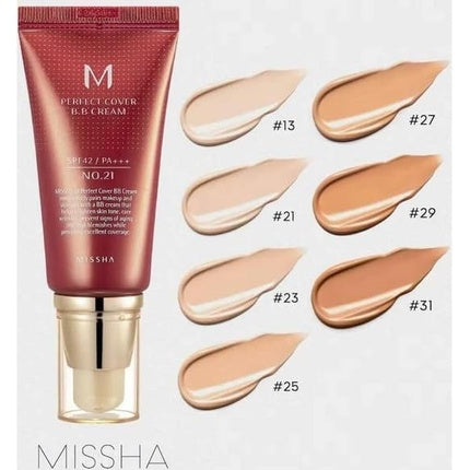 Missha M Perfect Cover BB Cream EX SPF42 PA+++ 20ml Shade #27 Perfect Coverage