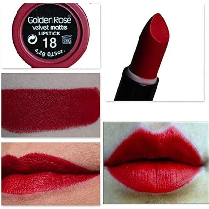 Golden Rose Velvet Matte Lipstick Color 18
