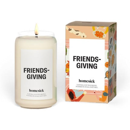 Homesick Friendsgiving Scented Candle Toasted Pecan Butternut Squash Oud Wood 13.75 oz 60-80 Hour Burn Soy Blend Candle Home Decor Relaxing Aromatherapy Candle