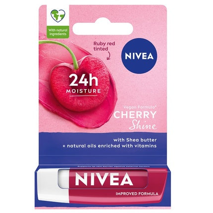 Nivea 24h Mett-In Moisture Caring Lip Balm Cherry Shine 5.5ml