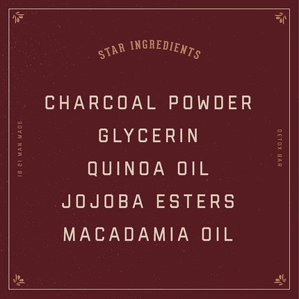 18.21 Man Made Deep Cleansing Soap Bar 7oz Activated Charcoal with Jojoba Beads - 2 Scents