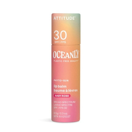 Attitude Oceanly Tinted Lip Balm with SPF 30 EWG Verified Plastic-Free