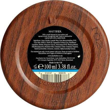 Dear Barber Mattifier Hair Dust Adds Volume Texture and Strong Hold 25g