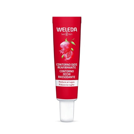 Weleda Pomegranate Firming Eye Contour reduces Wrinkles Dark Circles and Bags tightens and brightens with Pomegranate Oil and Maca Root Peptides natural treatment 12ml