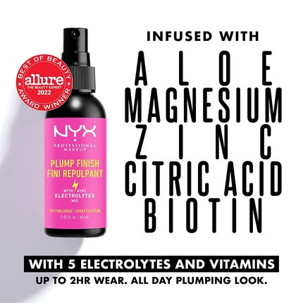 NYX Professional Makeup Setting Spray Plump Finish Long-Lasting Vegan Formula