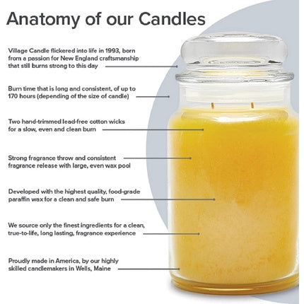 Village Candle Scented Jar Candle, Lavender, Sea Salt, 740ml, Large Purple