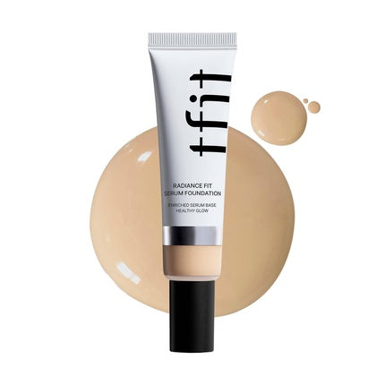 Tfit Radiance Fit Serum Foundation Flawless Coverage Dewy Finish