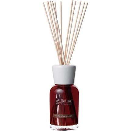 Millefiori Milano Sandalo Bergamotto Natural Reed Diffuser, Brown, 9.6 X 36 X