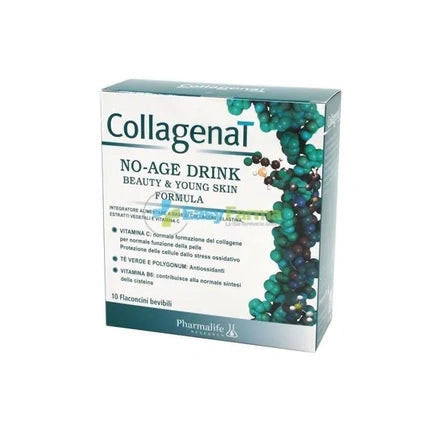 Pharmalife Research Pharmalife Collagenat No Age Drink Skin Supplement 10 Vials