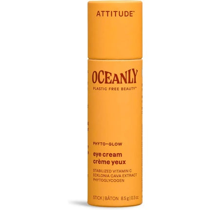 ATTITUDE Oceanly Eye Cream Stick EWG Verified Plant and Mineral-Based Ingredients Vegan Skin Care Products PHYTO GLOW Unscented 8.5 grams