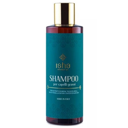 ISHA Cosmetics Seboregulator Shampoo Natural Ayurvedic Cleansing with Neem, Tulsi, and Amla Extracts Aloe Vera Juice and Black Seed Oil Dermatologically Tested