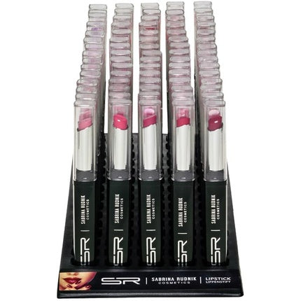 Sabrina Cosmetic Lipstick Red & Pink 75 Pieces Tray 12 Colors Assorted