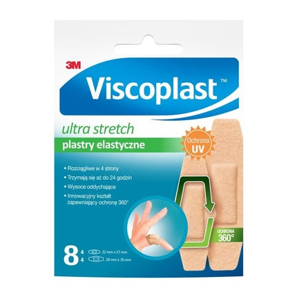 3m Viscoplast Ultra Stretch Elastic Bandages - 8 Pieces
