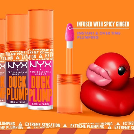 NYX Professional Makeup Lip Plumping Gloss Intense Colour High Pigmentation Extreme Shine Finish Infused with Spicy Ginger Vegan Formula Duck Plump Nude Swings 03 Nude Swings