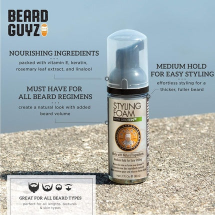 Beard Guyz Styling Foam Easy to Apply 1.7 Oz