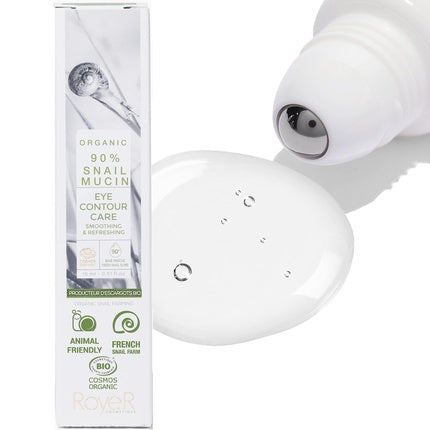 RoyeR Cosmetique 100% Pure Snail Mucin Eye Cream Certified Organic and Cruelty Free Made In France Natural Luxury Eye Cream 50 oz.
