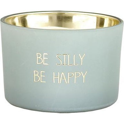 Soy Candle "be Silly Be Happy" Fragrant "minty Bamboo