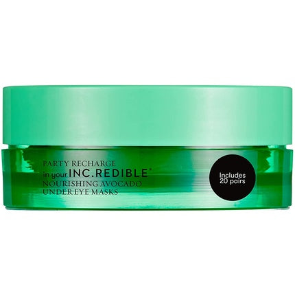 INC.redible Party Recharge Avocado Under Eye Masks - 20 Pairs