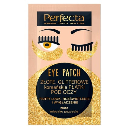 Perfecta Eye Patch Gold Glitter Korean Area Pod Pen