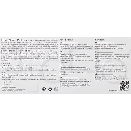 MI-RÊ Eyebrow Felt and Marcara Eyebrow Pencil Brow Feather Perfection 8.2g Dark Brown