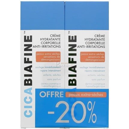 Cicabiafine Anti-Irritations Moisturising Cream 200ml - Pack of 2